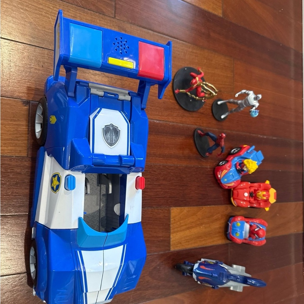 Paw Patrol Police Car, Batman motorcycle, action figures and more
